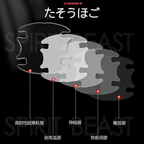 無限 ホンダ ドアハンドルプロテクター アスコート インサイト アヴァンシア インテグラ エアウェイブ クロス シティ シビックタイプＲ ジャズ H-RV CR-V キズ防止 (ホンダ) - Image 5