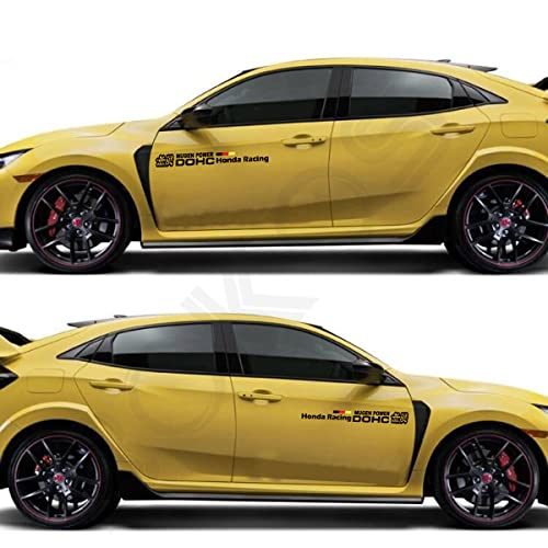 無限 ホンダ 汎用 ボディステッカー アスコート インサイト アヴァンシア インテグラ エアウェイブ クロス シティ シビックタイプＲ ジャズ H-RV CR-V サイド ドア カッコいい 防水 耐高温 (ブラック) - Image 4