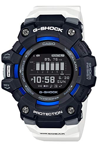 [カシオ] 腕時計 ジーショック 【国内正規品】G-SQUAD Bluetooth搭載 GBD-100-1A7JF メンズ ホワイト×ブルー