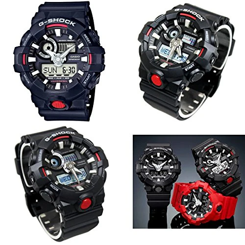 警察 自衛隊 公務員 就職祝 入学祝 G-SHOCK 20気圧防水 アナデジ プラベルトウォッチ メンズ （GA-700-1A GA-700-1B GA-700-4A） (GA-700-1A（ブラックA）)