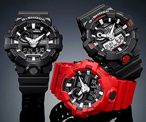 警察 自衛隊 公務員 就職祝 入学祝 G-SHOCK 20気圧防水 アナデジ プラベルトウォッチ メンズ （GA-700-1A GA-700-1B GA-700-4A） (GA-700-1A（ブラックA）) - Image 2