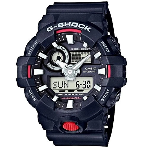 警察 自衛隊 公務員 就職祝 入学祝 G-SHOCK 20気圧防水 アナデジ プラベルトウォッチ メンズ （GA-700-1A GA-700-1B GA-700-4A） (GA-700-1A（ブラックA）) - Image 4