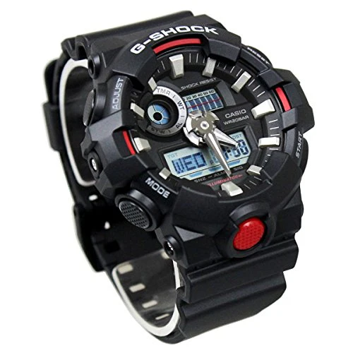 警察 自衛隊 公務員 就職祝 入学祝 G-SHOCK 20気圧防水 アナデジ プラベルトウォッチ メンズ （GA-700-1A GA-700-1B GA-700-4A） (GA-700-1A（ブラックA）) - Image 5