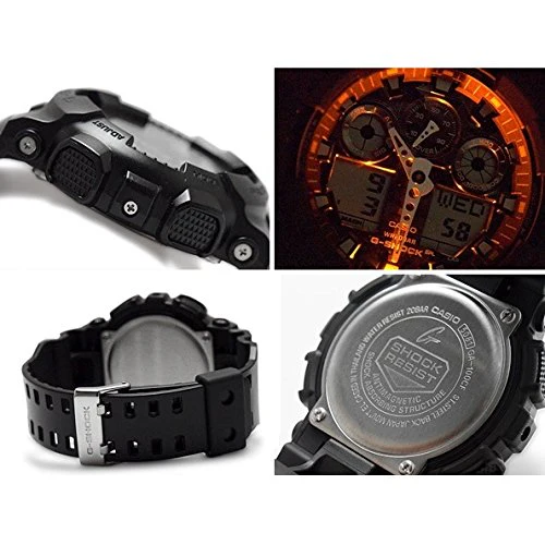 自衛隊 警察官 公務員 G-SHOCK Camouflage Dial Series 20気圧防水 アナデジ プラベルトウォッチ メンズ向(GA-100CF-1A GA-100CF-1A9 GA-100CF-8A GA-100CF-8AER) (GA-100CF-1A(ブラックシルバー)) - Image 5