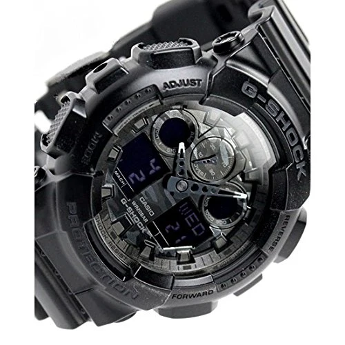 自衛隊 警察官 公務員 G-SHOCK Camouflage Dial Series 20気圧防水 アナデジ プラベルトウォッチ メンズ向(GA-100CF-1A GA-100CF-1A9 GA-100CF-8A GA-100CF-8AER) (GA-100CF-1A(ブラックシルバー)) - Image 9