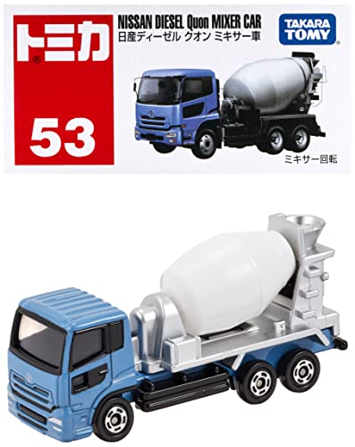 タカラトミー トミカ No.053 日産ディーゼル クオン ミキサー車 (箱) ミニカー おもちゃ 3歳以上 ブルー|ホワイト