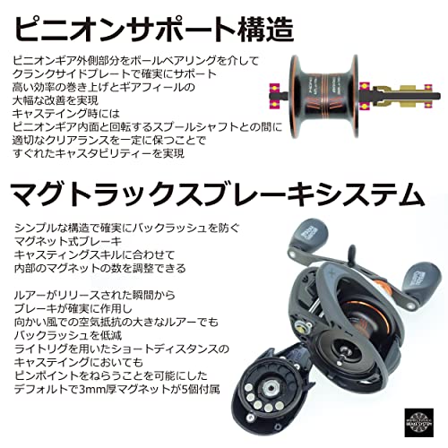 アブガルシア(Abu Garcia) ベイトリール レボ5 左ハンドル スプール径/幅33/22mm ハンドル長90mm X-HS-L - Image 3