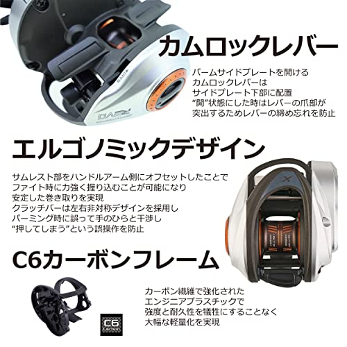 アブガルシア(Abu Garcia) ベイトリール レボ5 左ハンドル スプール径/幅33/22mm ハンドル長90mm X-HS-L - Image 4
