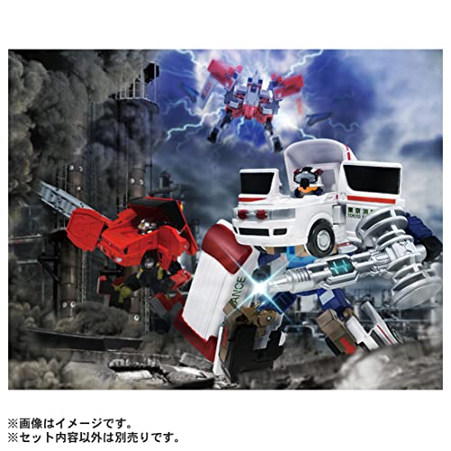 タカラトミー(TAKARA TOMY) トミカ ジョブレイバー JB03 メディブレイバーカスタム トヨタ ハイメディック救急車 ミニカー おもちゃ 3歳以上 - Image 5