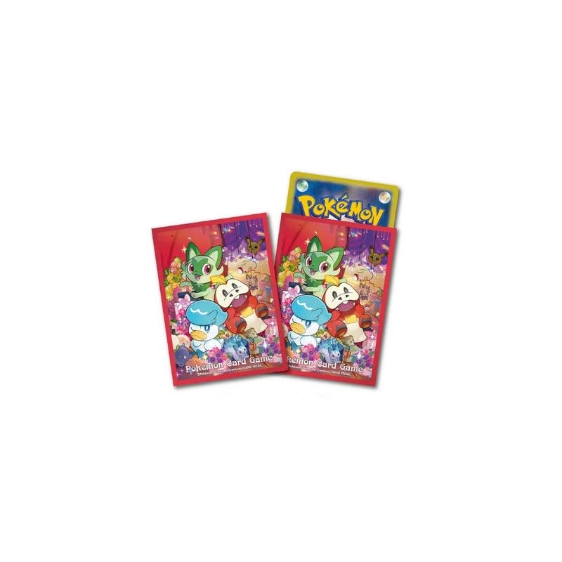 ポケモン TCG 64枚 カードスリーブ デッキシールド ニャオハ・ホゲータ・クワッスの贈り物