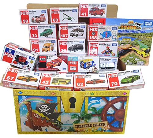 トミカ 25点 詰め合わせ セット ドリームトミカ ディズニーモータース カーズ ギフトセット 人気 アソート 景品 誕生日 プレゼント(ぴきしぇも オリジナル 宝箱) (宝島)