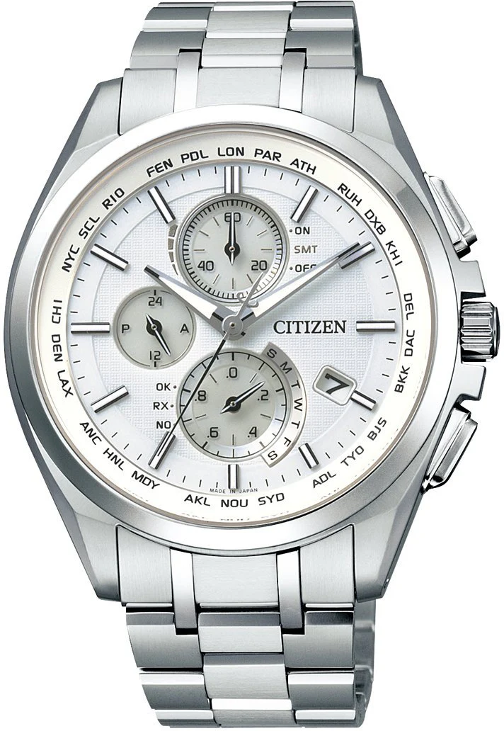 [シチズン]CITIZEN 腕時計 ATTESA アテッサ Eco-Drive エコ・ドライブ 電波時計 ダイレクトフライト 針表示式 薄型 AT8040-57A メンズ