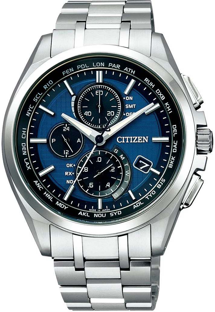 [シチズン]CITIZEN 腕時計 ATTESA アテッサ Eco-Drive エコ・ドライブ 電波時計 ダイレクトフライト 針表示式 薄型 AT8040-57L メンズ