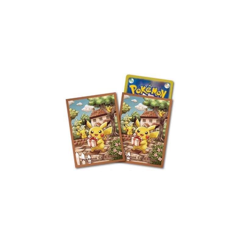 ポケモンTCG 64ct カードスリーブ デッキシールド ピカチュウの贈り物