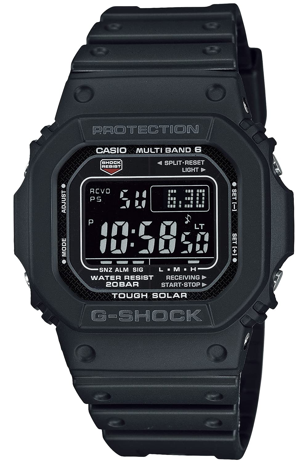 [カシオ]CASIO G-SHOCK Gショック GW-M5610U-1BJF 電波 ソーラー 電波時計 5600 ブラック デジタル メンズ 腕時計 タフソーラー