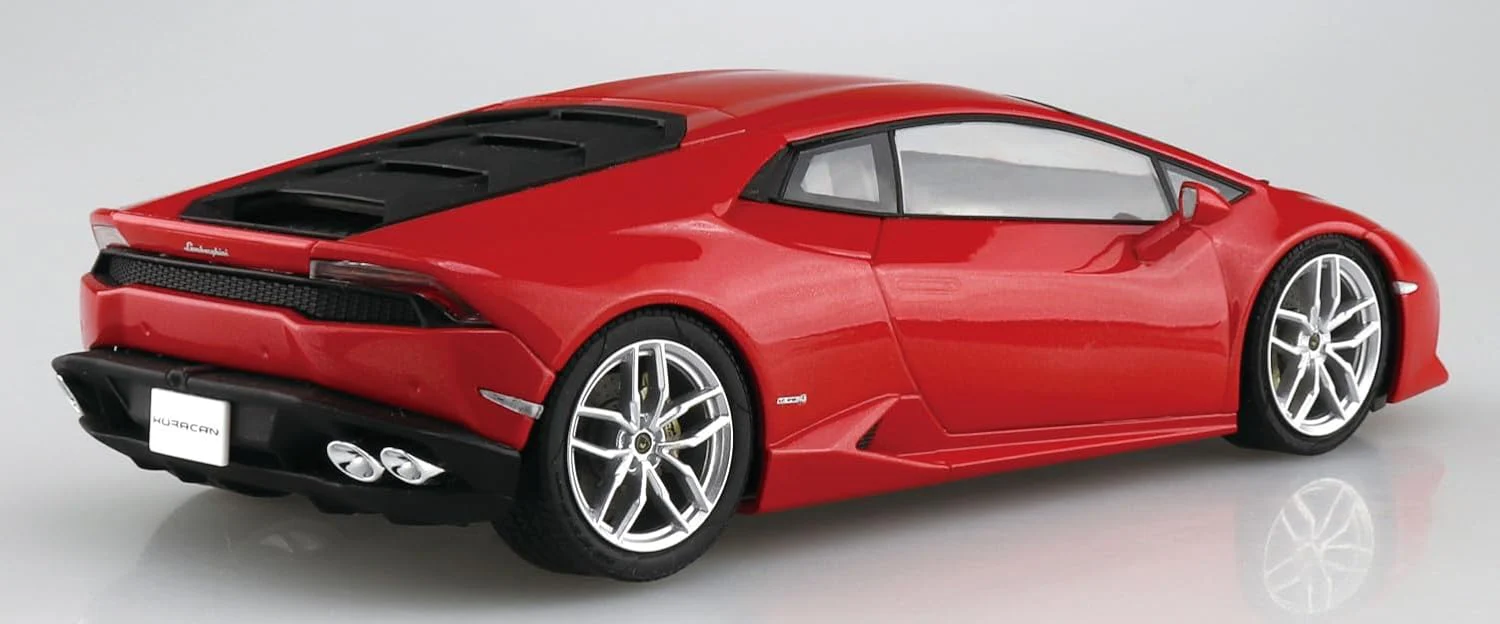 Aoshima 04-C 1/24 Pre-Painted Model Series 2014 Lamborghini Huracan Red - Image 3
