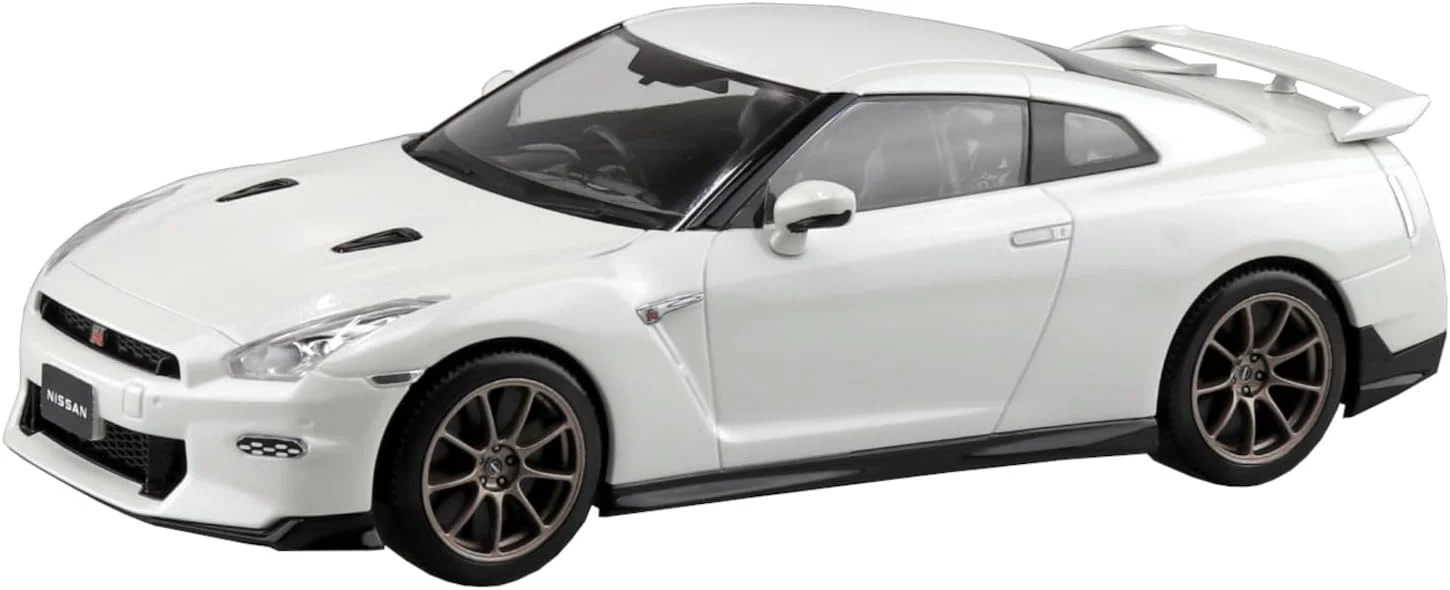 Aoshima 065488 1/32 Bunka Kyozai Easy Plastic Snap Kit No.03-BW Nissan R35 NISSAN GT-R 2024 Brilliant White Pearl - Image 5