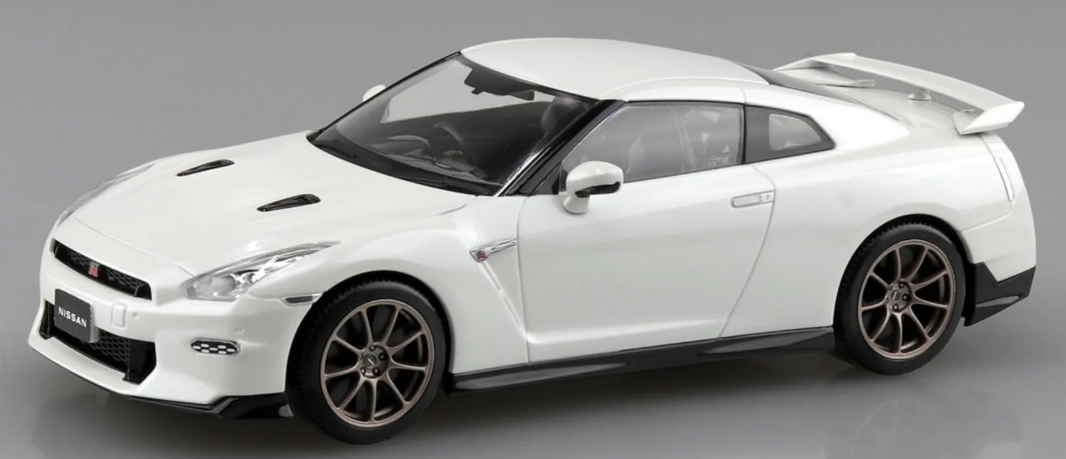 Aoshima 065488 1/32 Bunka Kyozai Easy Plastic Snap Kit No.03-BW Nissan R35 NISSAN GT-R 2024 Brilliant White Pearl - Image 8