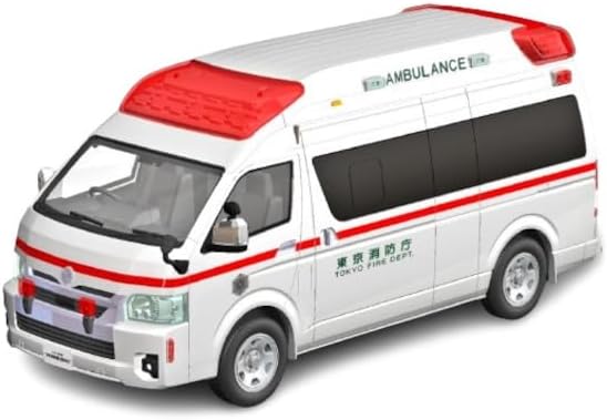 Aoshima 065853 1/32 Bunka Kyozai Easy Plastic Snap Kit No.02-HM Toyota Himedic Ambulance - Image 3