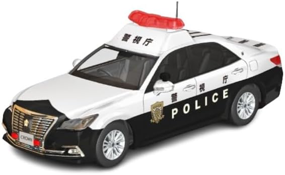 Aoshima 067147 1/32 Bunka Kyozai Raku Plastic Snap Kit No.01-PC Toyota Crown Patrol Car - Image 4