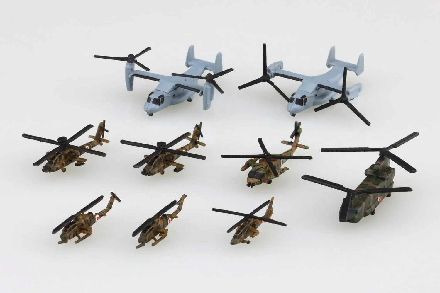 Aoshima 067406 1/700 Bunka Kyozai Water Line Series No.556 Ground Self-Defense Force Helicopter Set - Image 6