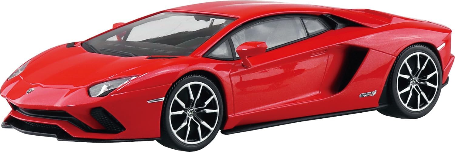 Aoshima 068168 1/32 Raku Plastic Snap Kit No.07-PR Lamborghini Aventador S Pearl Red - Image 4