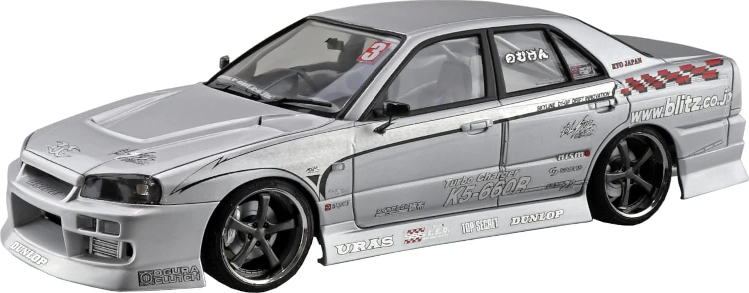 Aoshima 068779 1/24 The Tuned Car Series No.20 Nissan URAS 2002 D1Spec Replica ER34 Skyline '01 - Image 4