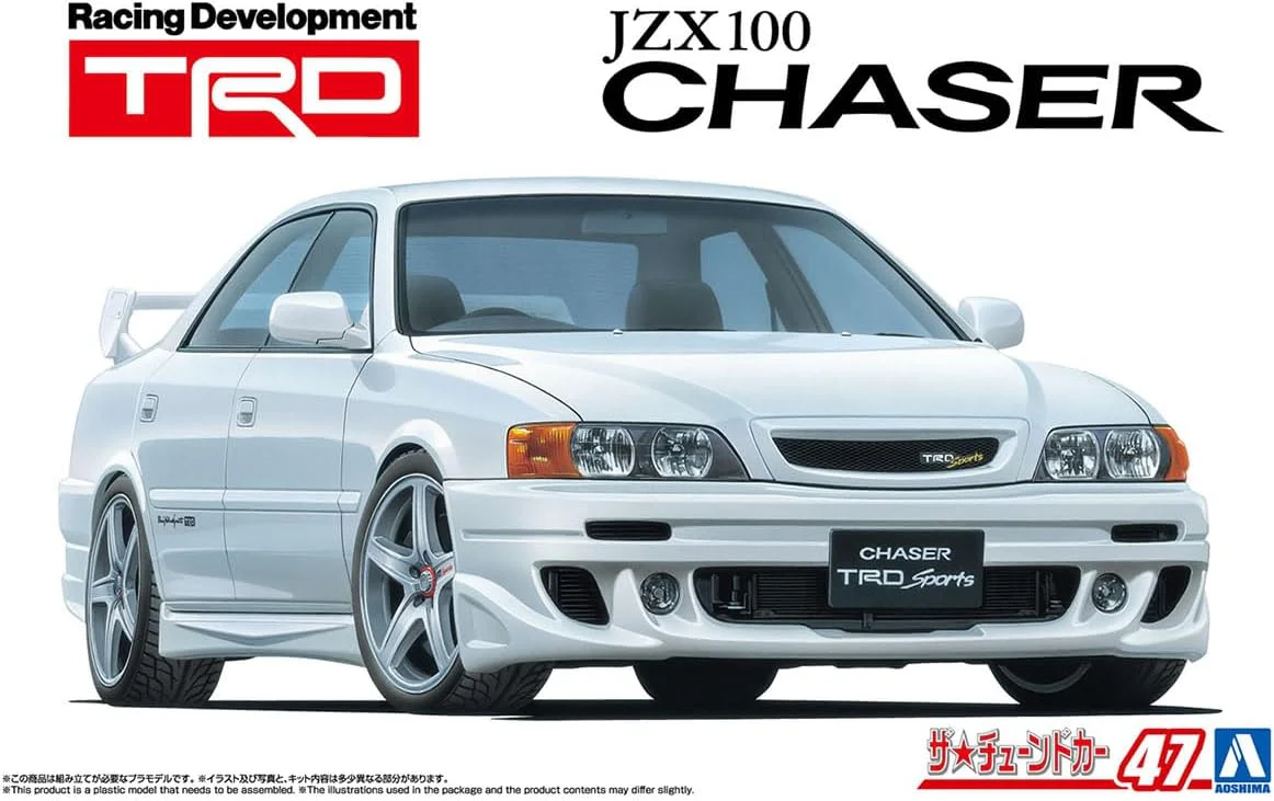 Aoshima 068809 1/24 Bunka Kyozai The Tuned Car Series No.47 Toyota TRD JZX100 Chaser '98 - Image 6