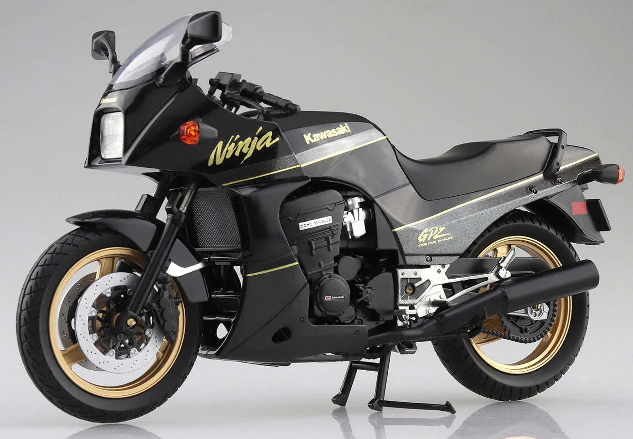 Aoshima 1/12 Complete Bike KAWASAKI GPZ900R Black / Gold - Image 9
