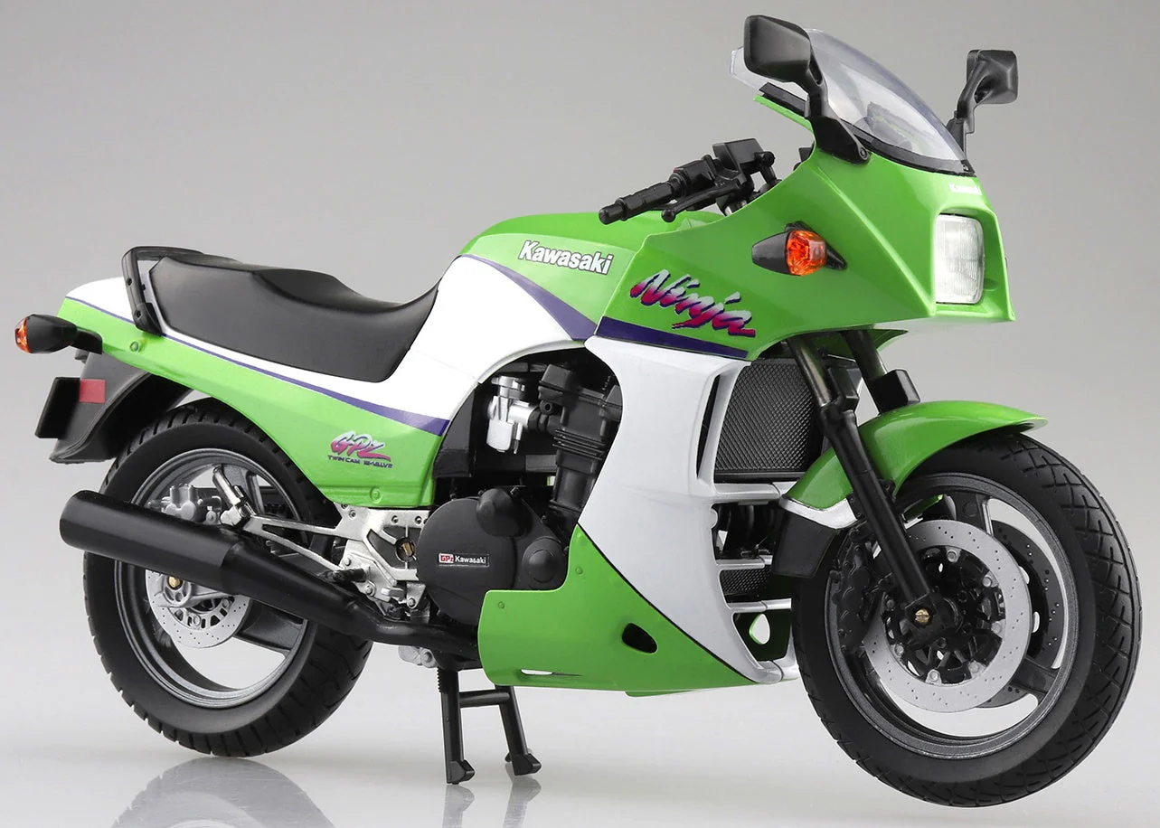Aoshima 1/12 Complete Bike KAWASAKI GPZ900R Lime Green - Image 7