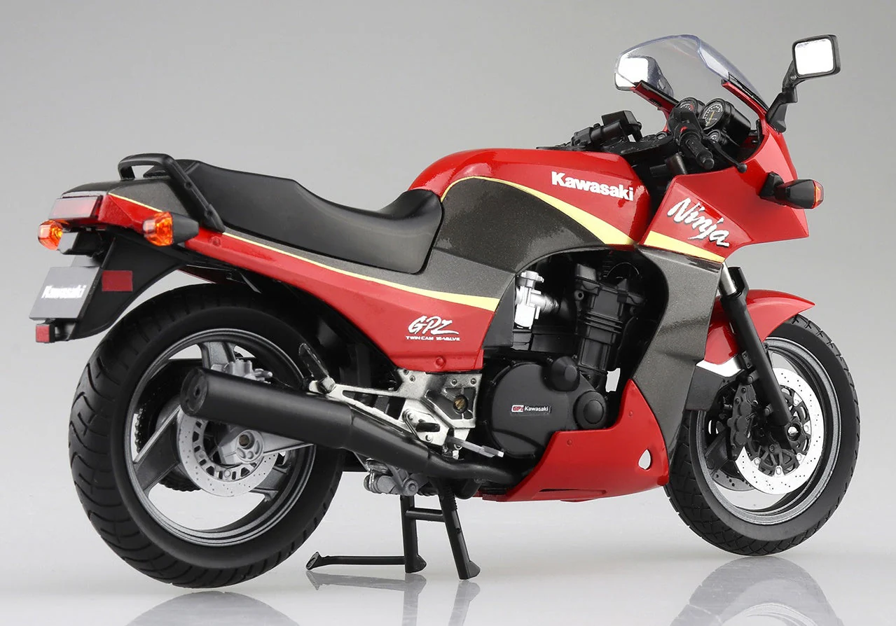 Aoshima 1/12 Complete Bike KAWASAKI GPZ900R Red / Gray - Image 10