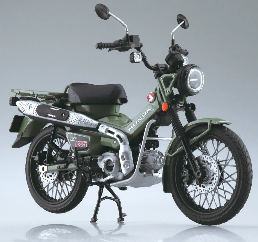 Aoshima 1/12 Honda CT125 Hunter Cub Pearl Organic Green - Image 4