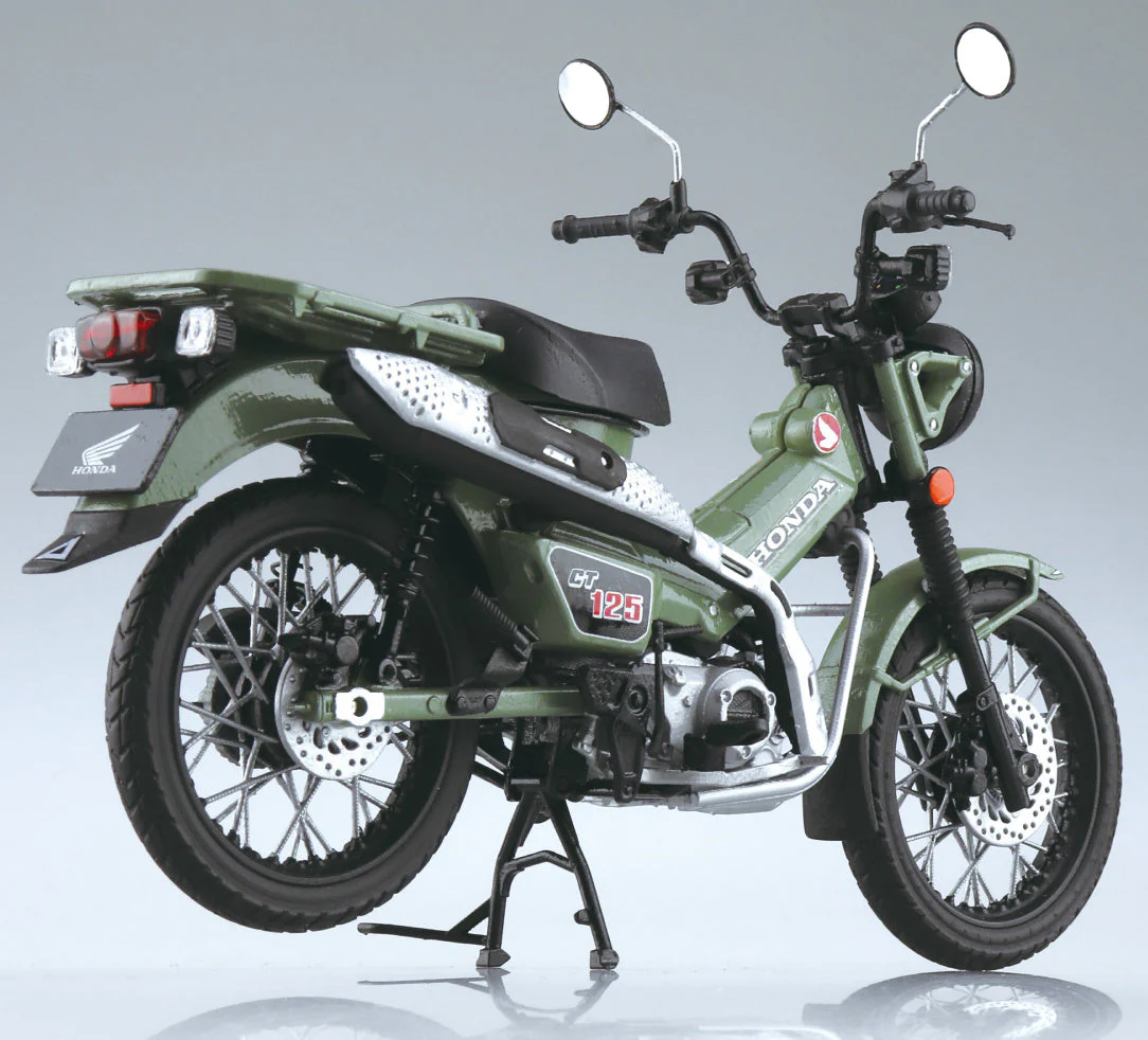 Aoshima 1/12 Honda CT125 Hunter Cub Pearl Organic Green - Image 6