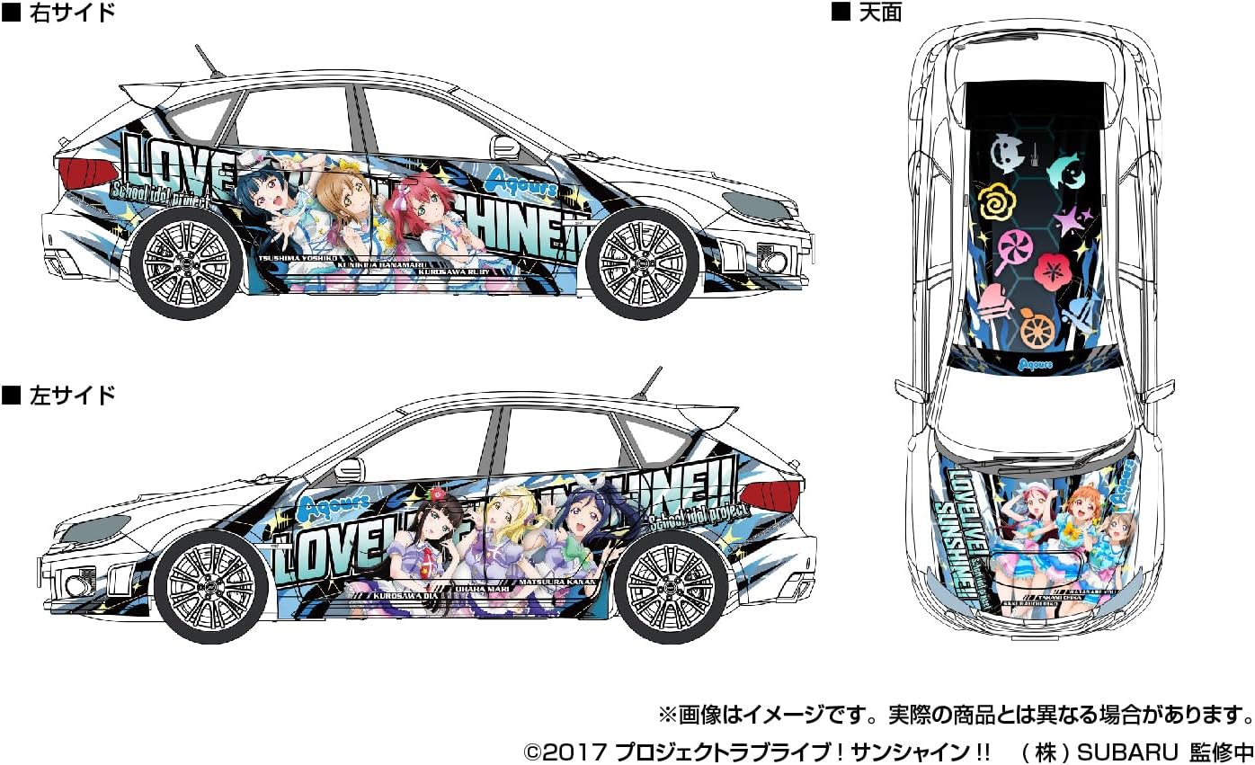 Aoshima 1/24 Itasha Series No.2 Love Live Sunshine!! GRB Impreza WRX STI '10 (Subaru) - Image 4