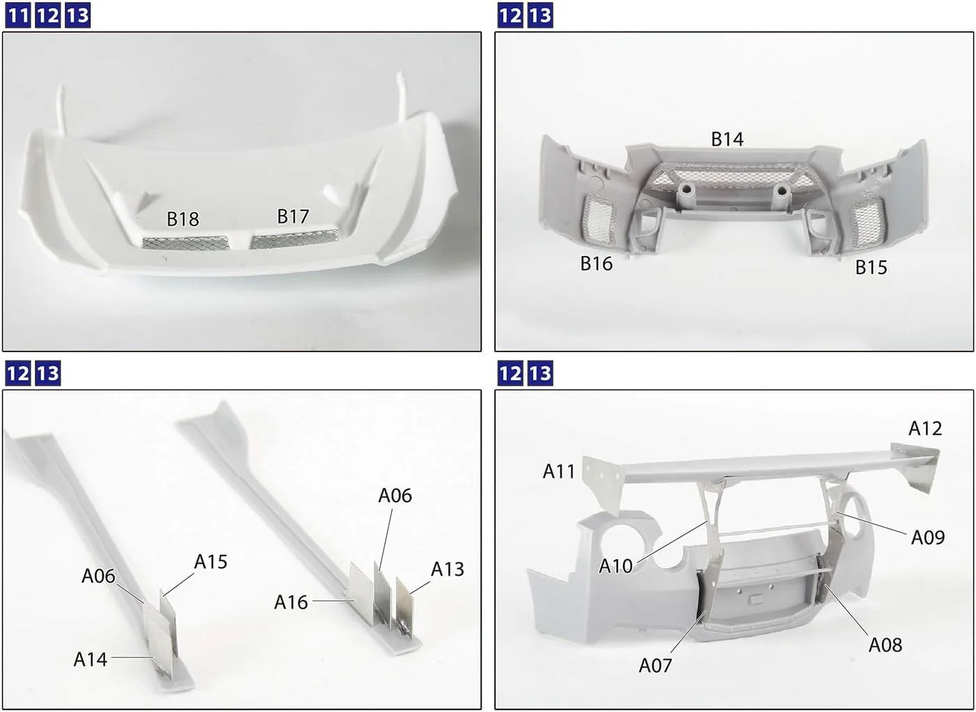Aoshima 1/24 LB Works R35 GT-R Common Detail-up Parts - Image 5