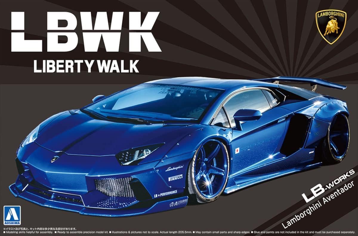Aoshima 1/24 Liberty Walk No.18 LB Works Lamborghini Aventador Ver.2 - Image 2