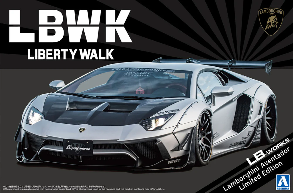 Aoshima 1/24 Liberty Walk No.19 LB Works Lamborghini Aventador Limited Edition Ver.1 - Image 2
