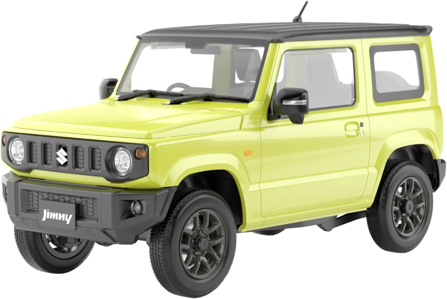 Aoshima 1/24 Raku Plastic Snap Car Series No.03-KY JB64 Jimny 2018 Kinetic Yellow - Image 4