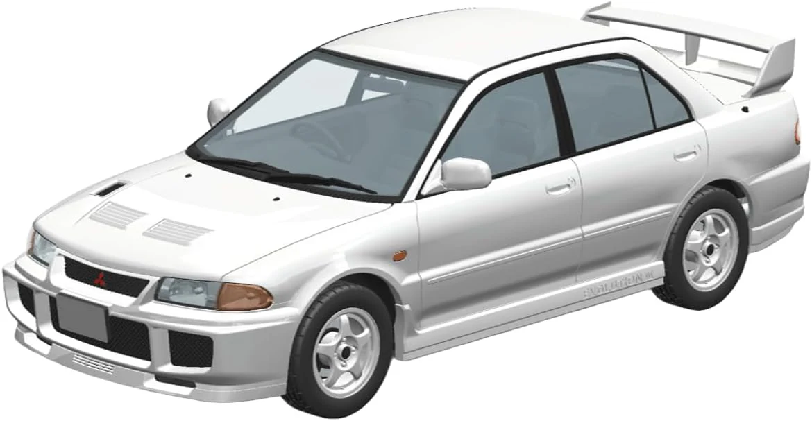 Aoshima 1/24 RakuPla Snap Kit No.04-SW CE9A Lancer GSR Evolution III 1995 Scotia White