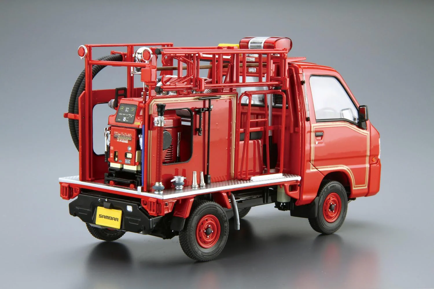Aoshima 1/24 The Model Car No. 119 Subaru TT2 Sambar Fire Truck '11 - Image 2