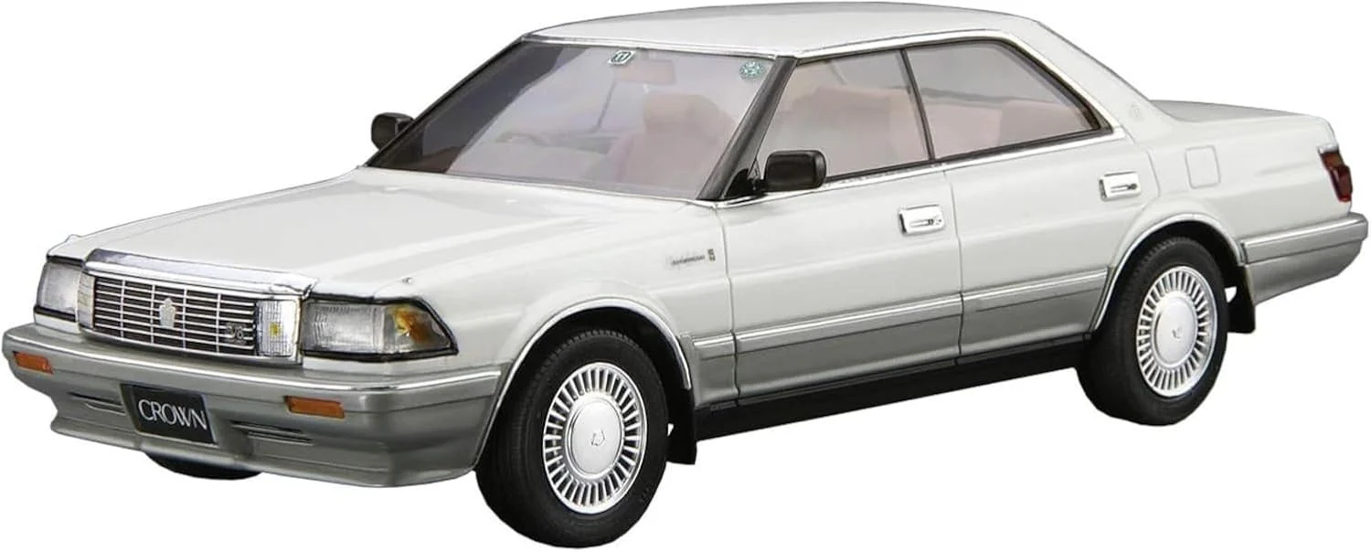Aoshima 1/24 The Model Car Series No.87 Toyota UZS131 Crown Royal Saloon G '89