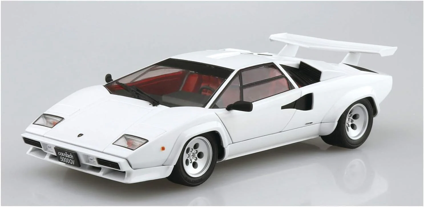Aoshima 1/24 The Supercar No. 09 '85 Lamborghini Countach 5000QV - Image 3