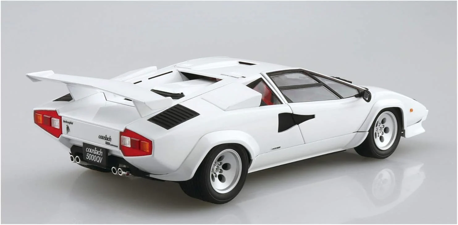 Aoshima 1/24 The Supercar No. 09 '85 Lamborghini Countach 5000QV - Image 4