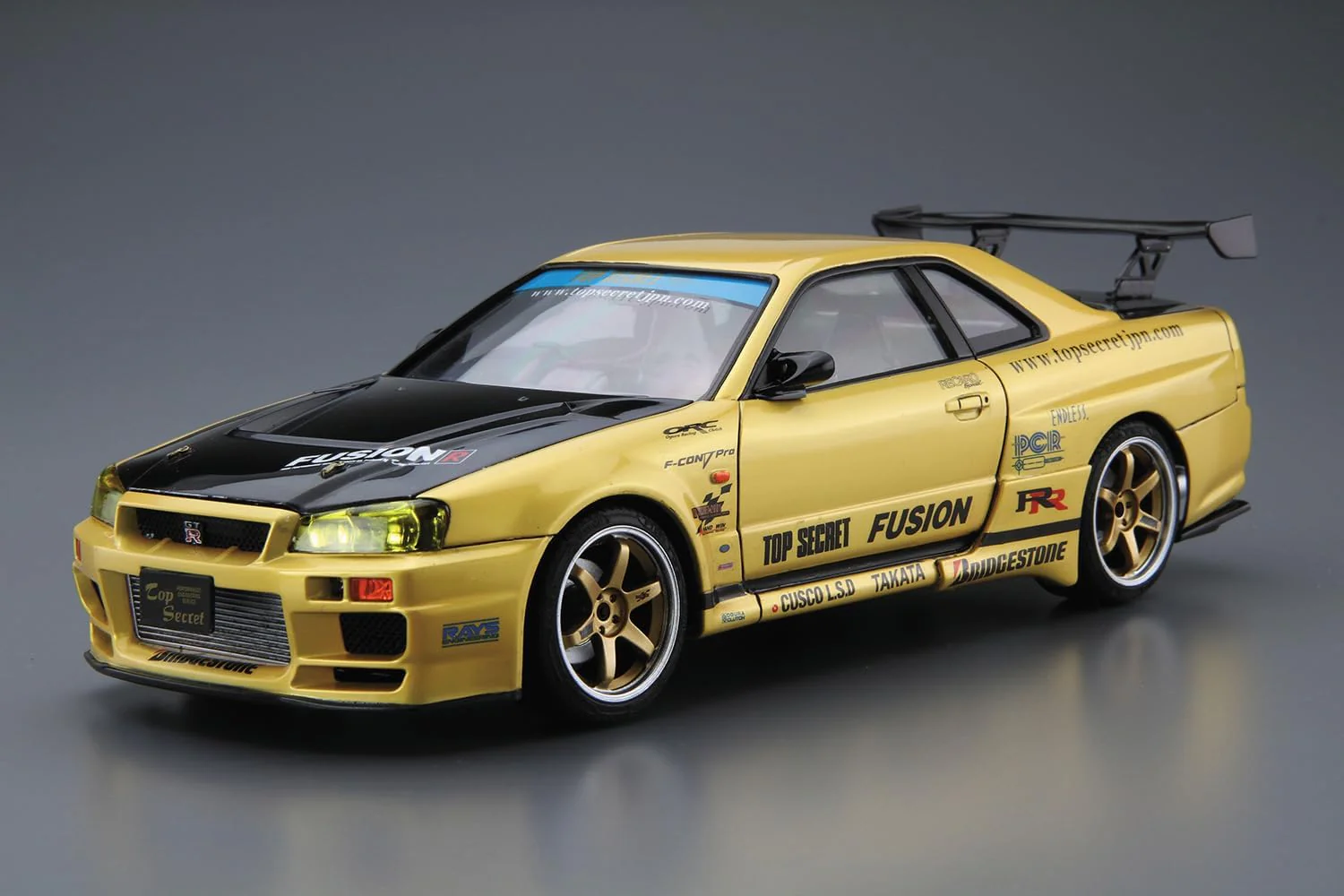 Aoshima 1/24 The Tuned Car No.015 Top Secret BNR34 Skyline GT-R '99 (Nissan) - Image 3