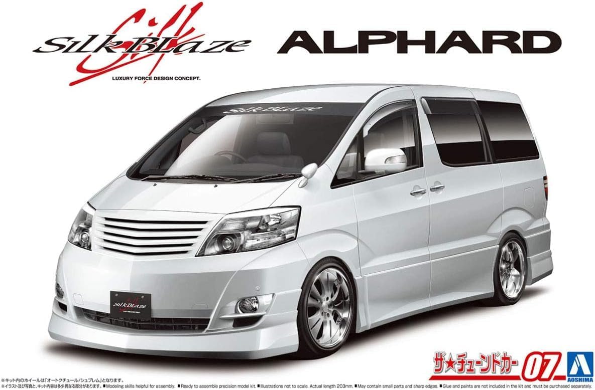Aoshima 1/24 The Tuned Car No.07 Silk Blaze MNH/ANH10・15W Alphard 05 (Toyota) - Image 2