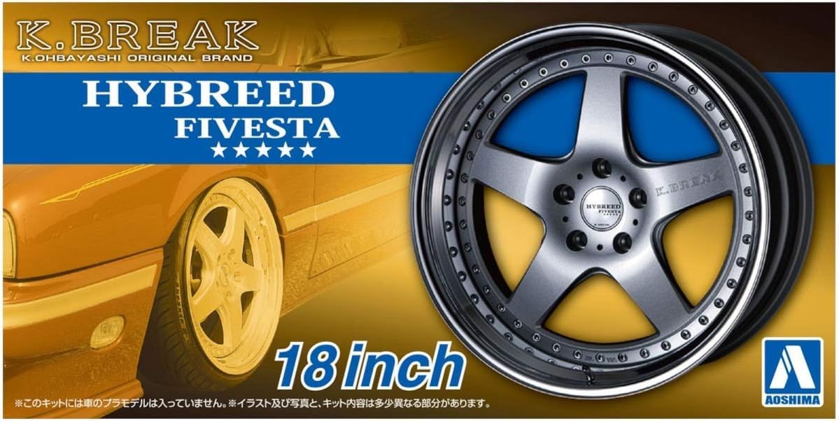 Aoshima 1/24 The Tuned Parts No. 99 K-BREAK Hybreed Fivesta 18 Inch - Image 2