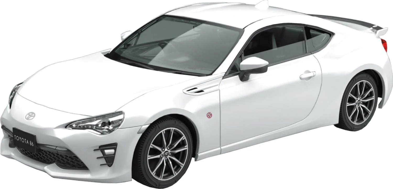 Aoshima 1/32 Easy Plastic Snap Kit No.08-CW Toyota 86 Crystal White Pearl - Image 9