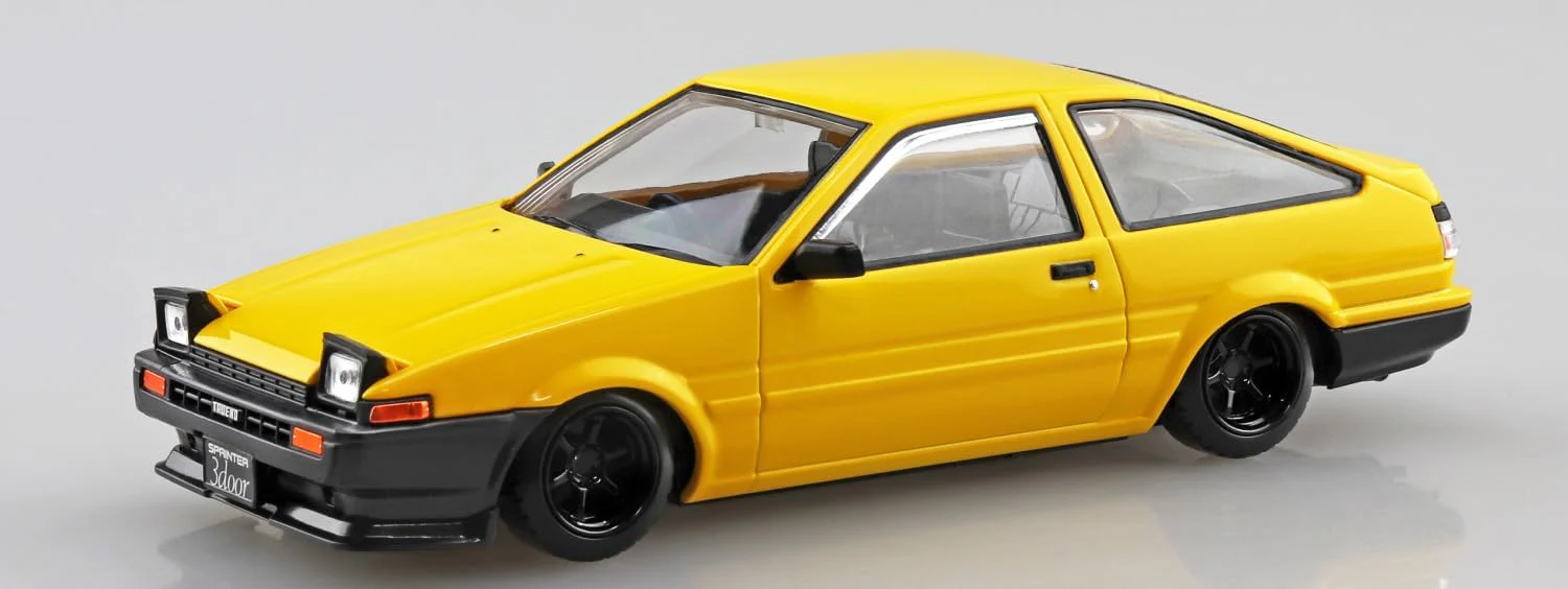 Aoshima 1/32 Easy Plastic Snap Kit No.11CU-YW Toyota Sprinter Trueno Custom (Yellow) - Image 3