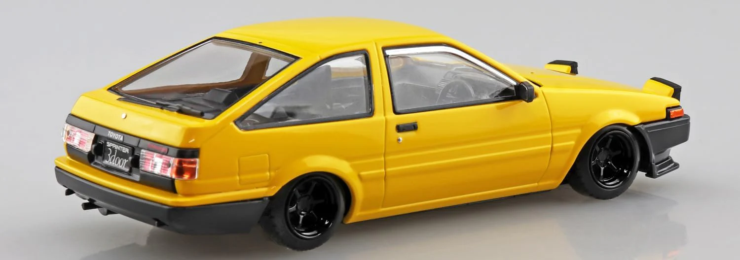 Aoshima 1/32 Easy Plastic Snap Kit No.11CU-YW Toyota Sprinter Trueno Custom (Yellow) - Image 4
