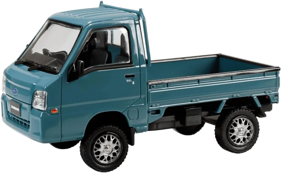 Aoshima 1/32 RakuPla Snap Kit No.05CU-BG Subaru Sambar Truck Custom Wheels Blue Gray